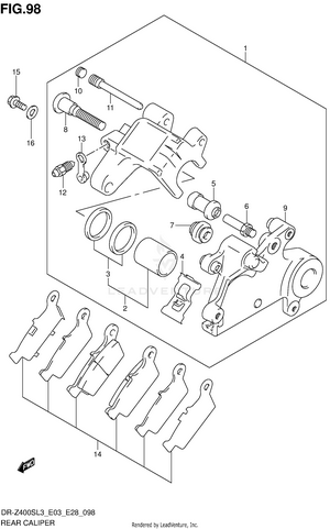 Rear Caliper Schematic