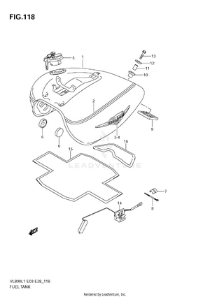 Fuel Tank (vl800t E28) Schematic
