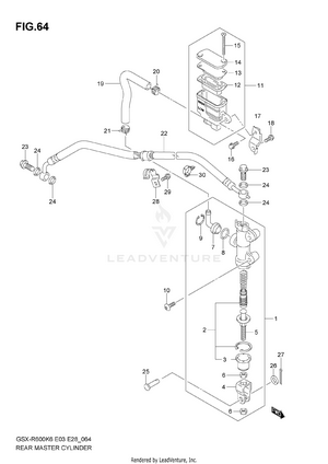 Rear Master Cylinder Schematic