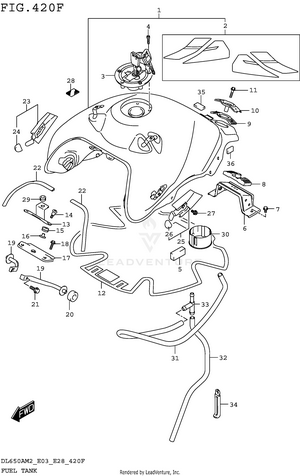 Fuel Tank (dl650xam2 E33) Schematic