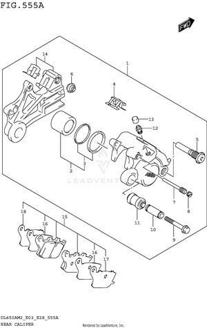 Rear Caliper Schematic