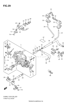 Throttle Body (vl800 E33) Schematic