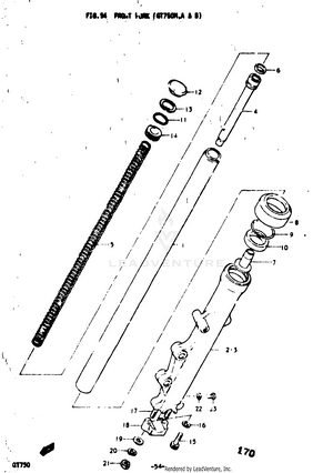 Front Fork (gt750m Schematic