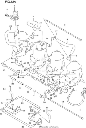 Carburetor Fittings (model W/x/y) Schematic