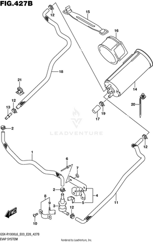 Evap System (gsx-r1000al6 E33) Schematic