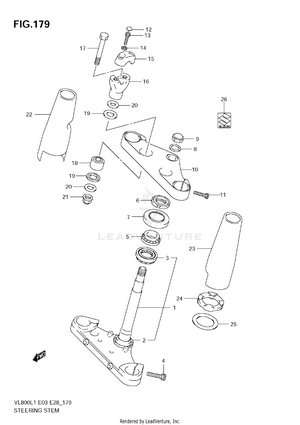 Steering Stem (vl800c E33) Schematic