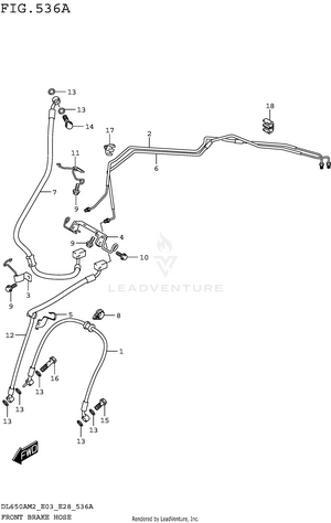 Front Brake Hose Schematic