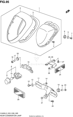 Rear Combination Lamp (vl800tl3 E28) Schematic