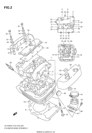 Cylinder Head (front) Schematic