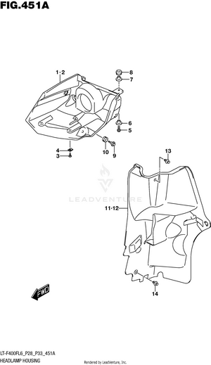 Headlamp Housing Schematic