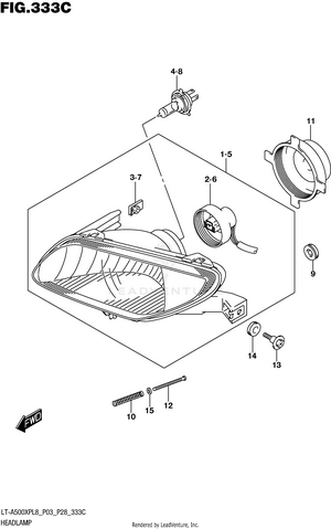 Headlamp (lt-a500xpl8 P33) Schematic