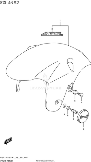 Front Fender (gsx-r1000a) Schematic