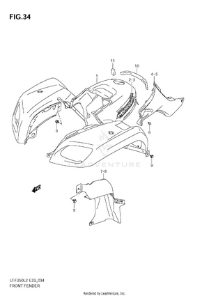 Front Fender Schematic