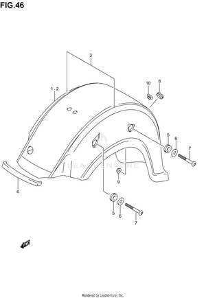 Rear Fender (model K1) Schematic