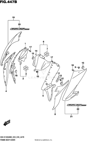 Frame Body Cover (gsx-s1000a) Schematic