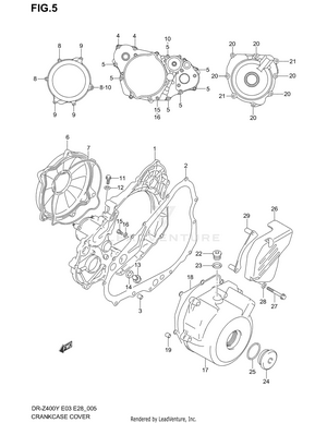 Crankcase Cover (dr-z4ooy/k1/k2/k3/k4) Schematic