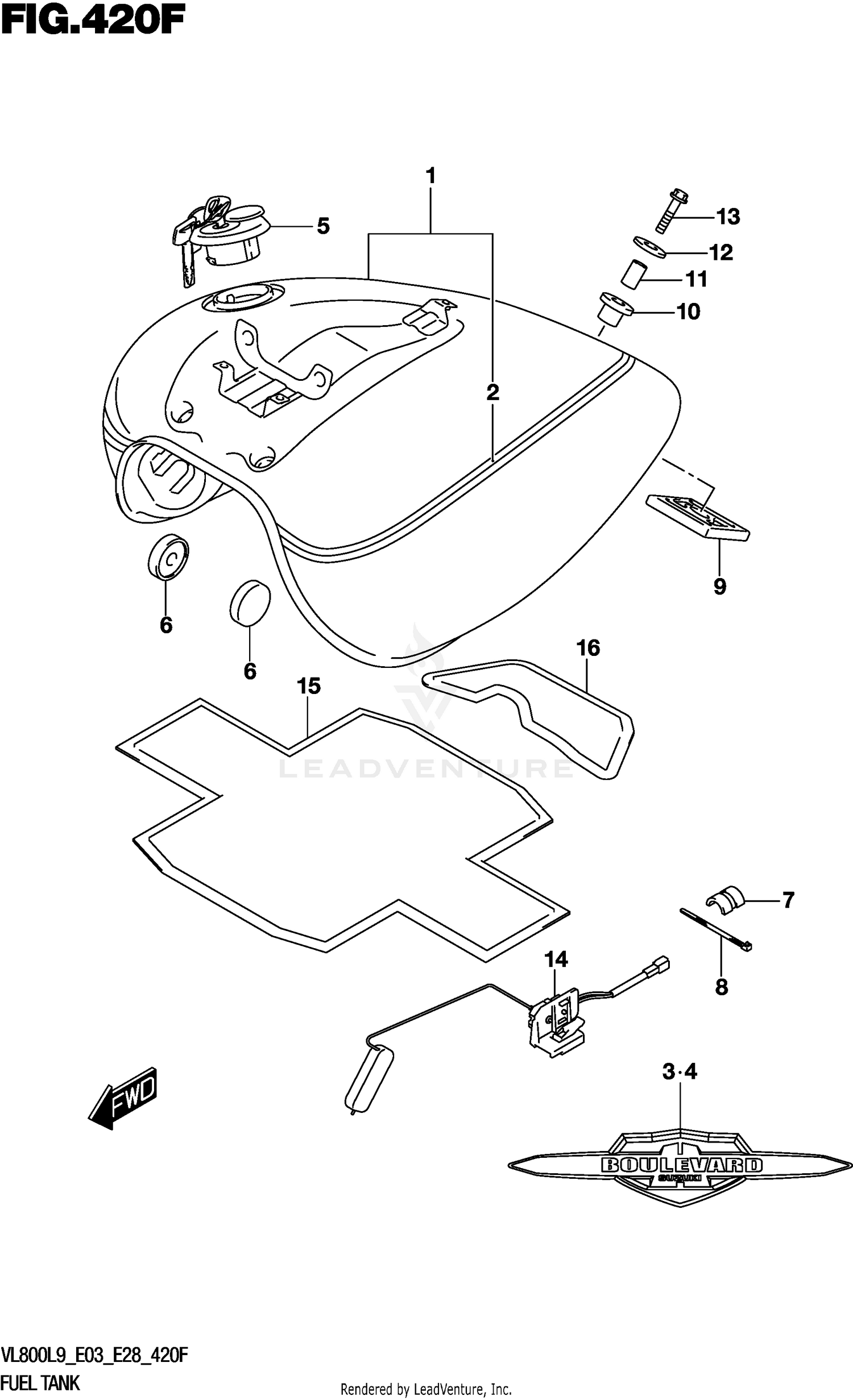 FUEL TANK (VL800TL9 E33)