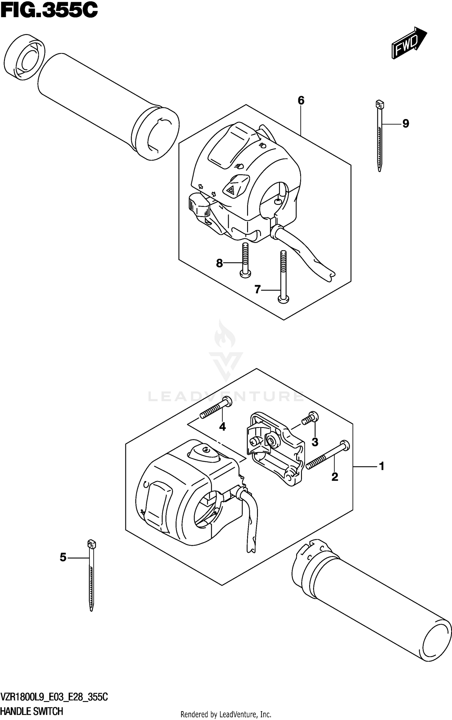 HANDLE SWITCH (VZR1800BZL9 E28)