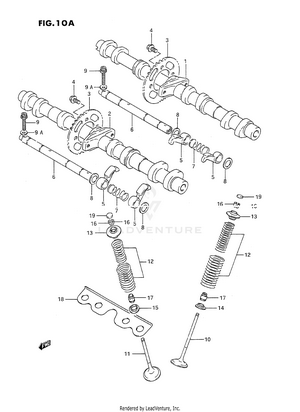 Cam Shaft / Valve (model N/p/r/s/t) Schematic