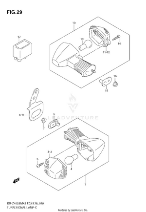 Turn Signal Lamp (model K5) Schematic