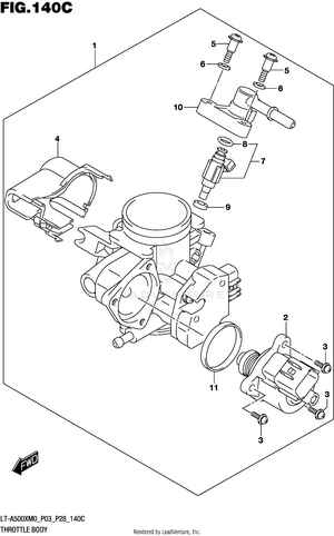 Throttle Body (lt-a500xm0 P33) Schematic