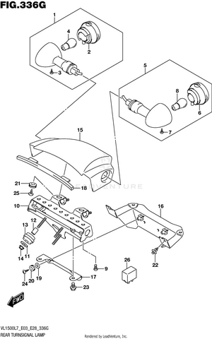Rear Turnsignal Lamp (vl1500tl7 E33) Schematic