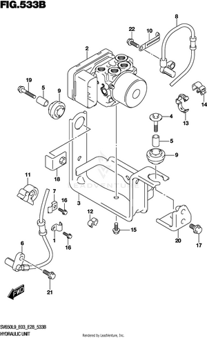 Hydraulic Unit (sv650al9 E33) Schematic