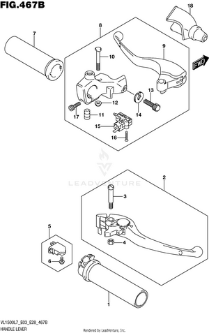 Handle Lever (vl1500bl7 E28) Schematic