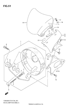 Headlamp Housing (sv650/a) Schematic