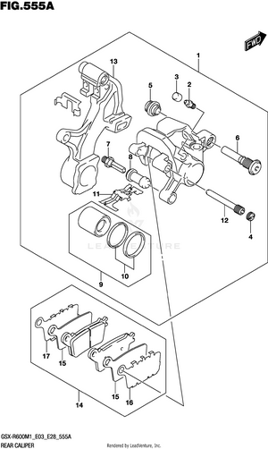 Rear Caliper Schematic