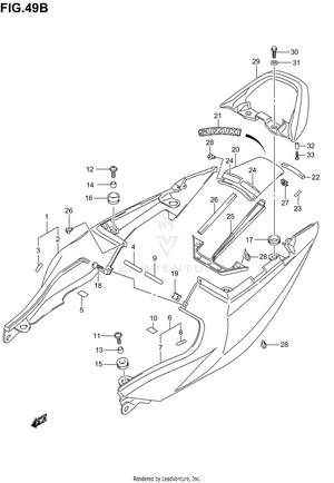 Seat Tail Cover (sv1000sk4) Schematic