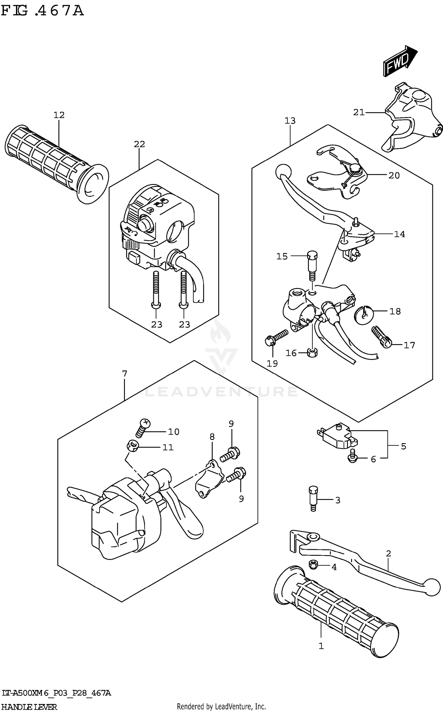 HANDLE LEVER (LT-A500X)