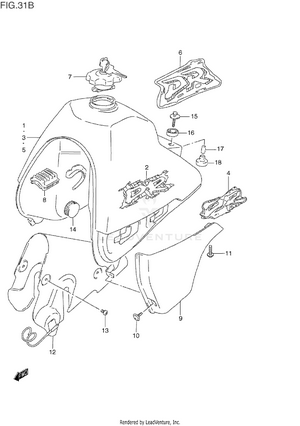 Fuel Tank (model R/s/t) Schematic