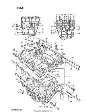 Crankcase (gs1100gkz/gk2) Schematic