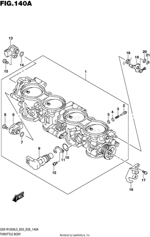 Throttle Body (gsx-r1000l5 E03) Schematic