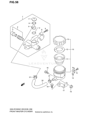 Front Master Cylinder Schematic