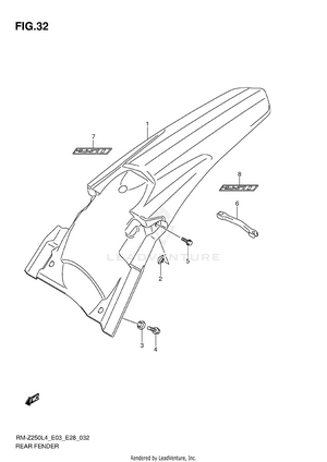 Rear Fender Schematic