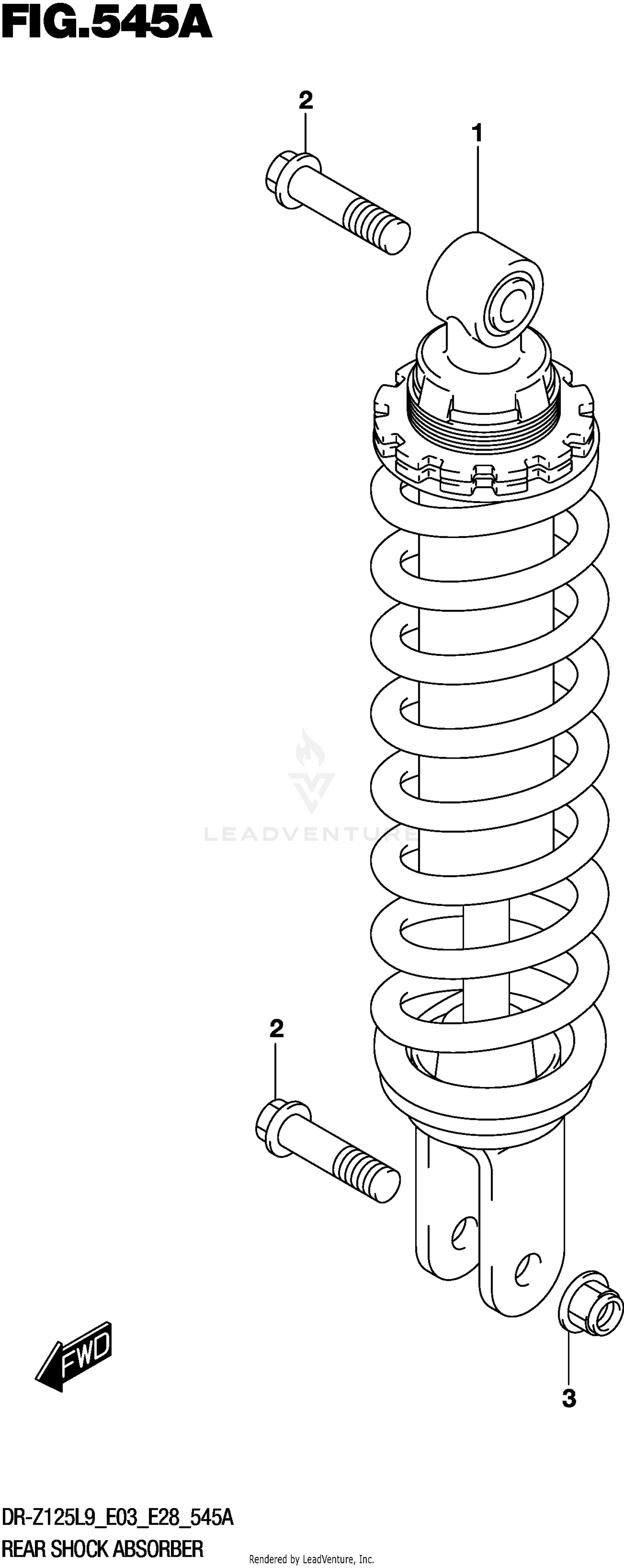 REAR SHOCK ABSORBER (DR-Z125L9 E28)