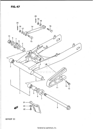 Rear Swinging Arm Schematic