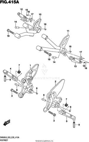 Footrest (sv650l9 E03) Schematic