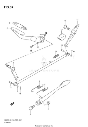 Stand - Rear Brake Schematic