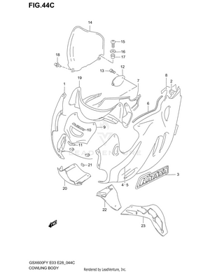 Cowling Body (model K1) Schematic