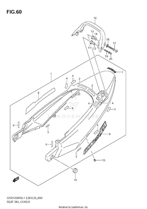 Seat Tail Cover Schematic