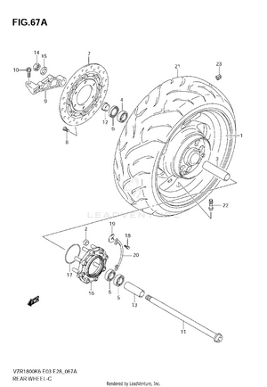 Rear Wheel (model K8/k9) Schematic