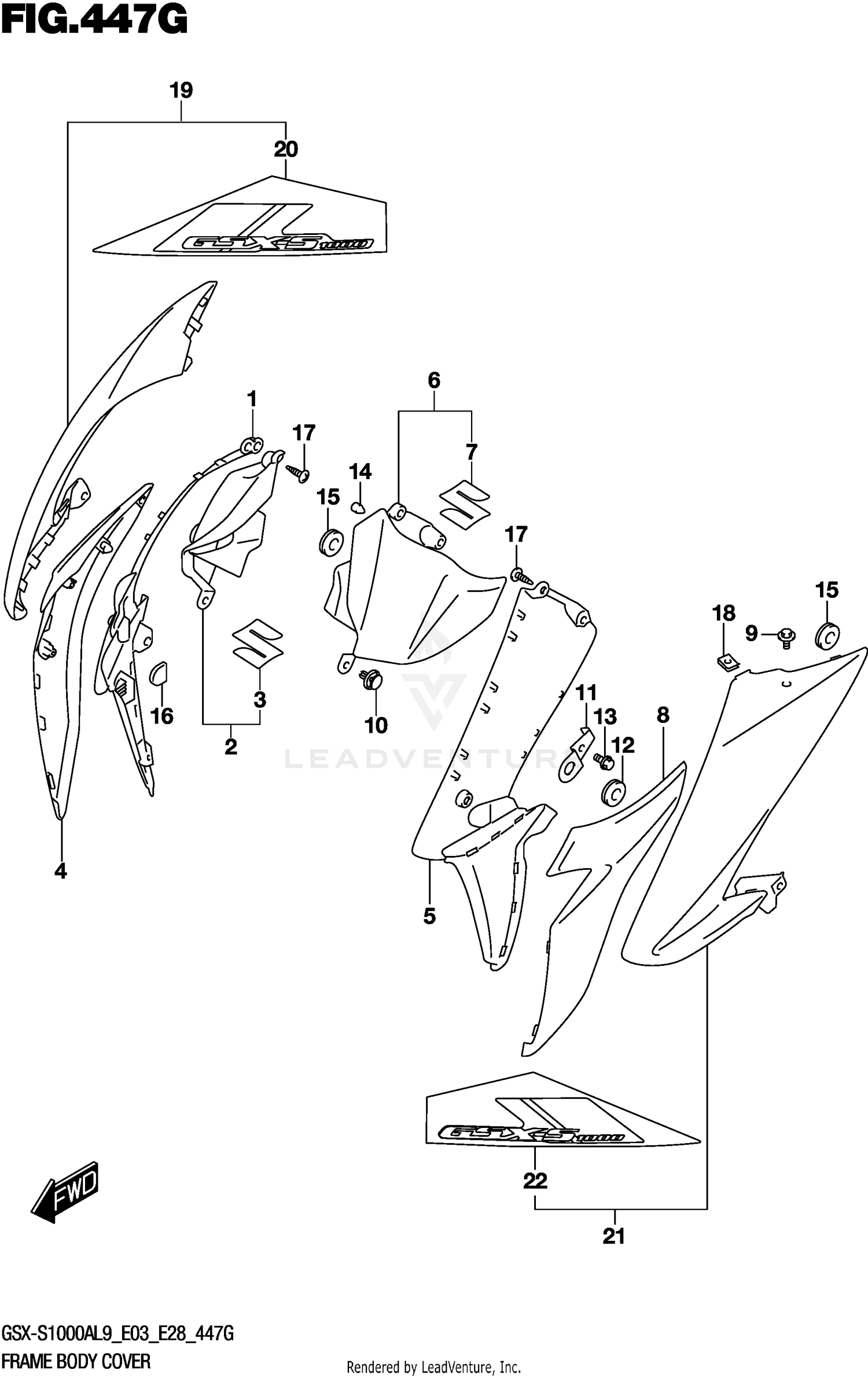 FRAME BODY COVER (GSX-S1000AZL9 E03)