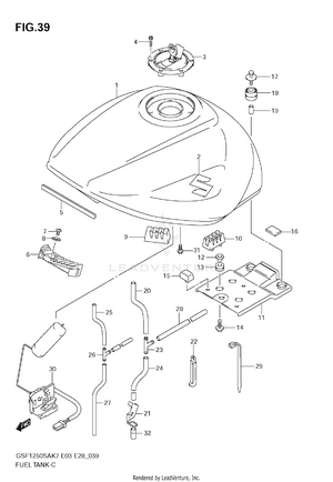Fuel Tank (model K7/k8) Schematic