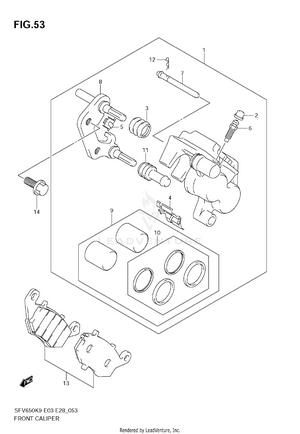 Front Caliper Schematic
