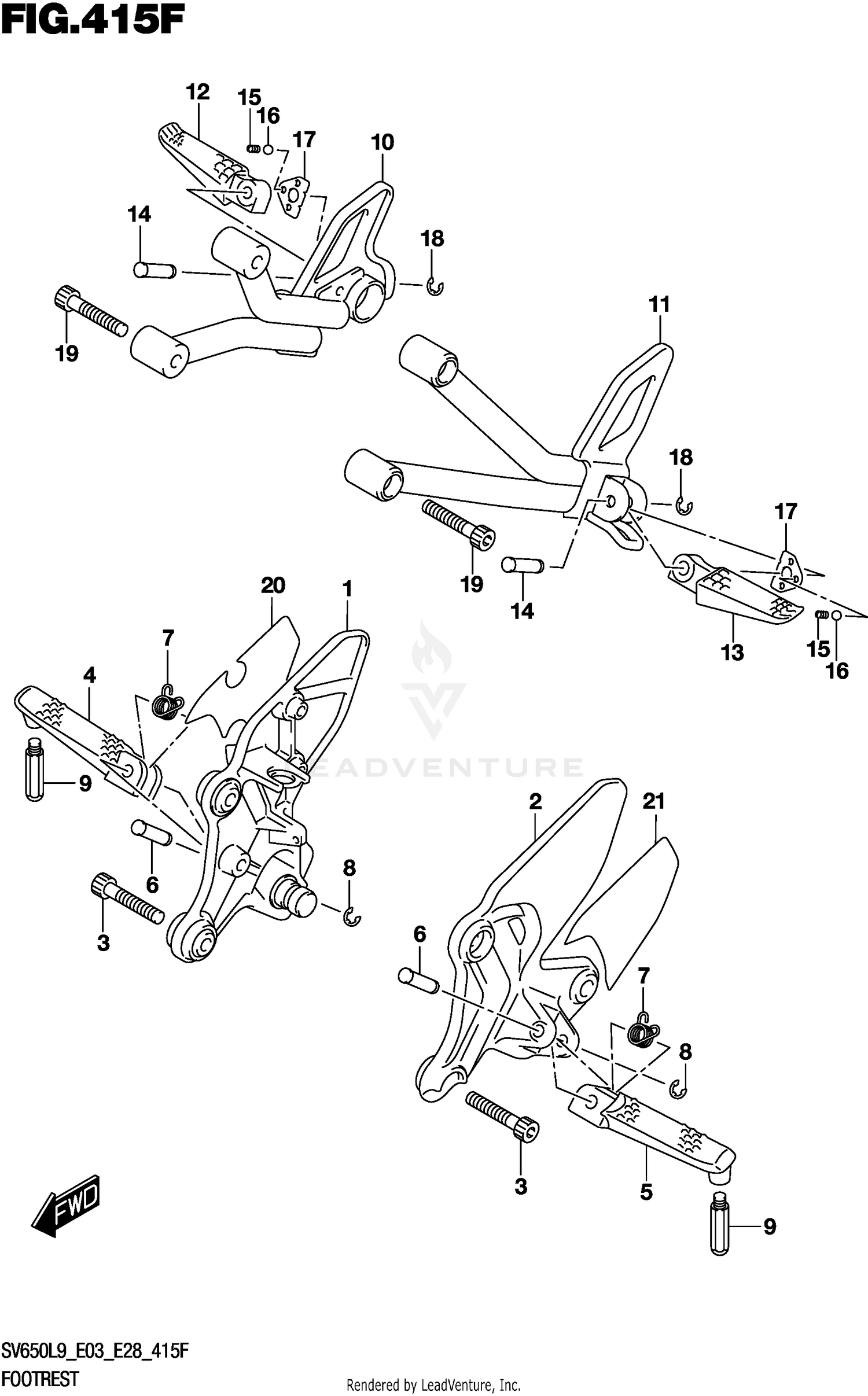FOOTREST (SV650XAL9 E33)
