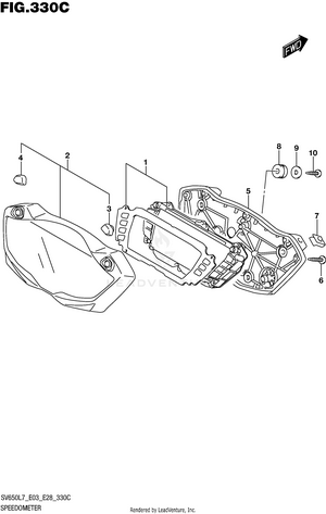 Speedometer (sv650al7 E28) Schematic