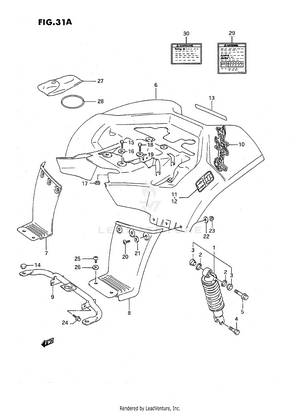 Rear Fender (model L) Schematic